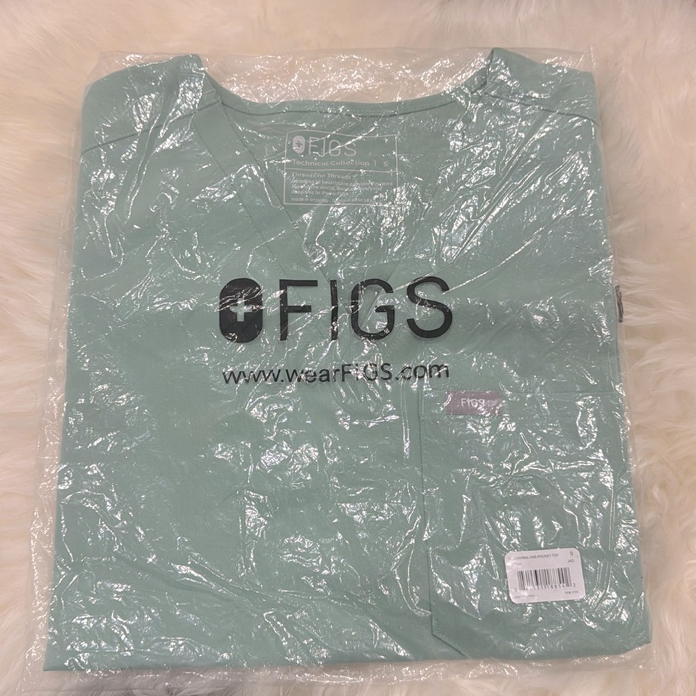 Figs Jade Catarina One-Pocket Scrub Top Small